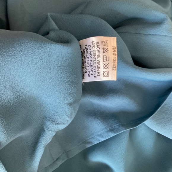 Modcloth Blue Fit Flare Sleeveless Midi Dress wedding party V neck sleeve retro - Picture 12 of 14